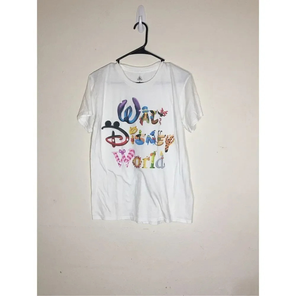 Womens Disney Character Letters Summer Lightweight Top Size Medium